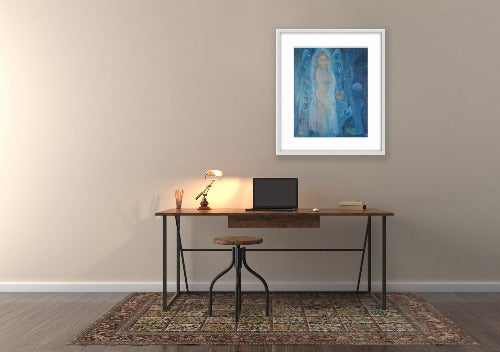 Blue art for the office