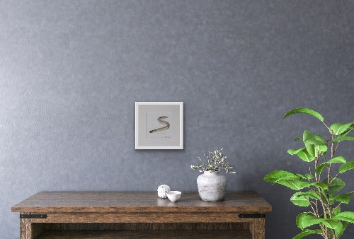 Magisk konst av ålen på en grå vägg