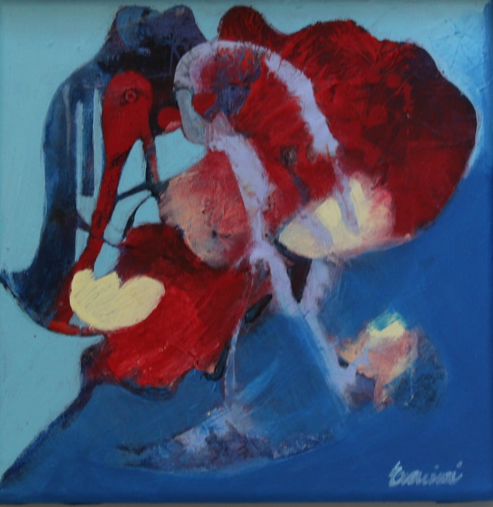 Kunst für Kinderzimmer teddy und der Vogel